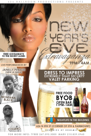 NEW YEARS EVER PARTY FLYER BACK