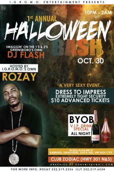 RO HALLOWEEN PARTY FLYER BACK